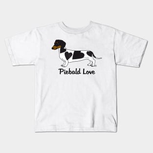 Piebald Love Dachshund Kids T-Shirt